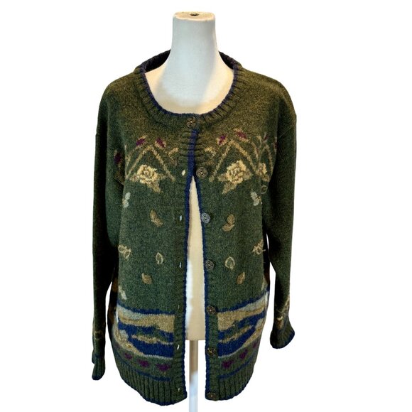 Coutryside Vintage 100% Wool Cardigan - Picture 2 of 7